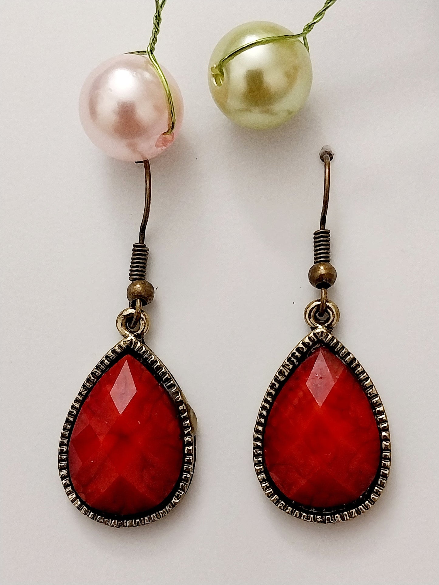 Only One Design New Fashion Earring Boho Earrings Retro Teardrop Red Earring Classic Color Unique Earring