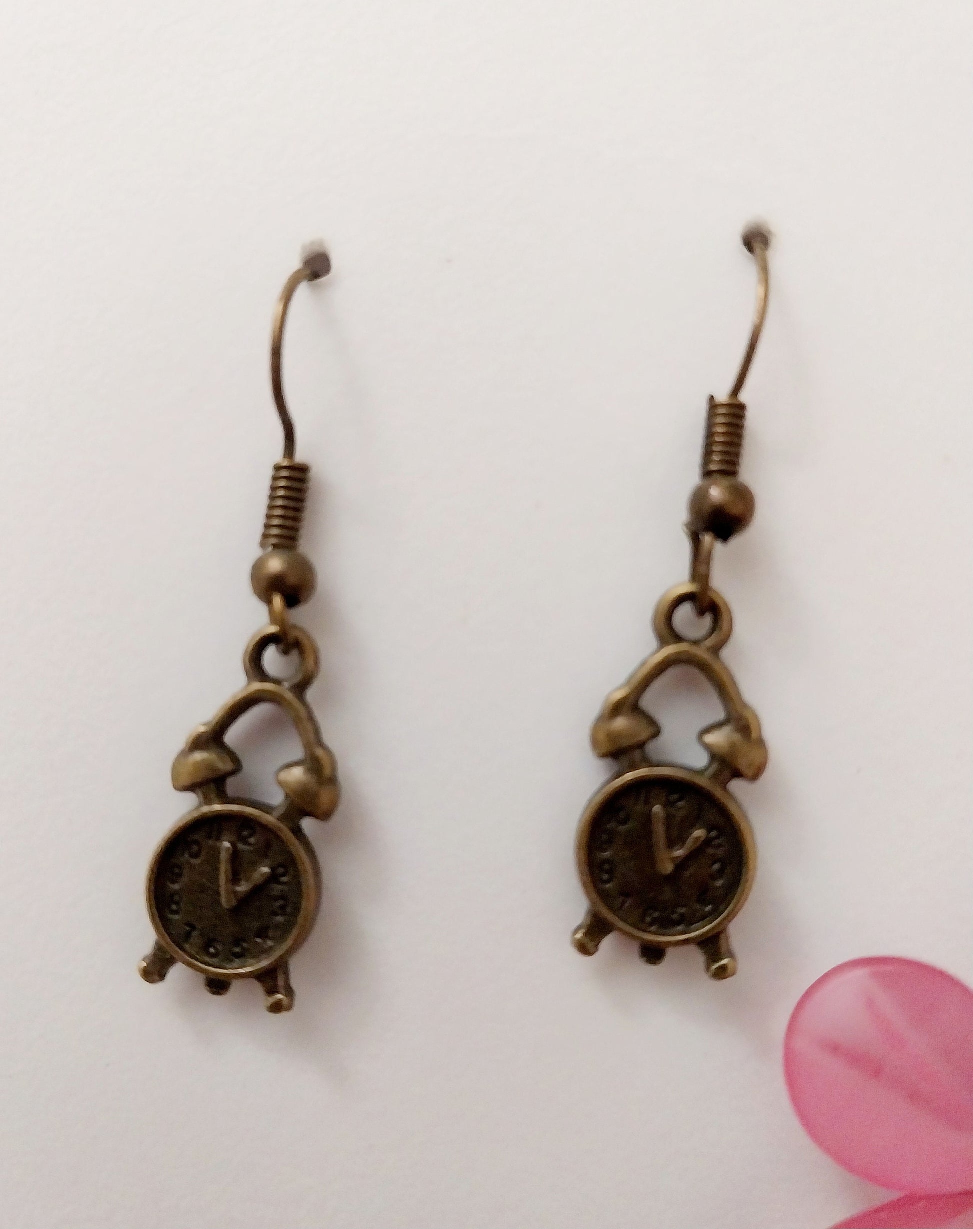 Clock Earrings Antique Bronze Clock Earring Vintage Alarm Earring Cute New Design Fashion Earring