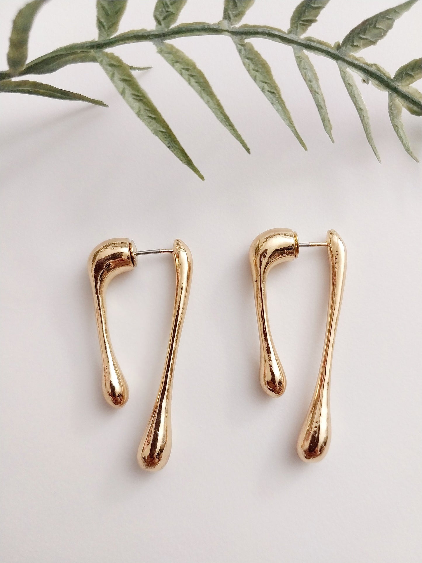 Gold Silver Style Drop Earring Bone Earring Stick Earring Tobacco Pipe Sterling Steel Earring New Design Earrings High Quality Free Shipping