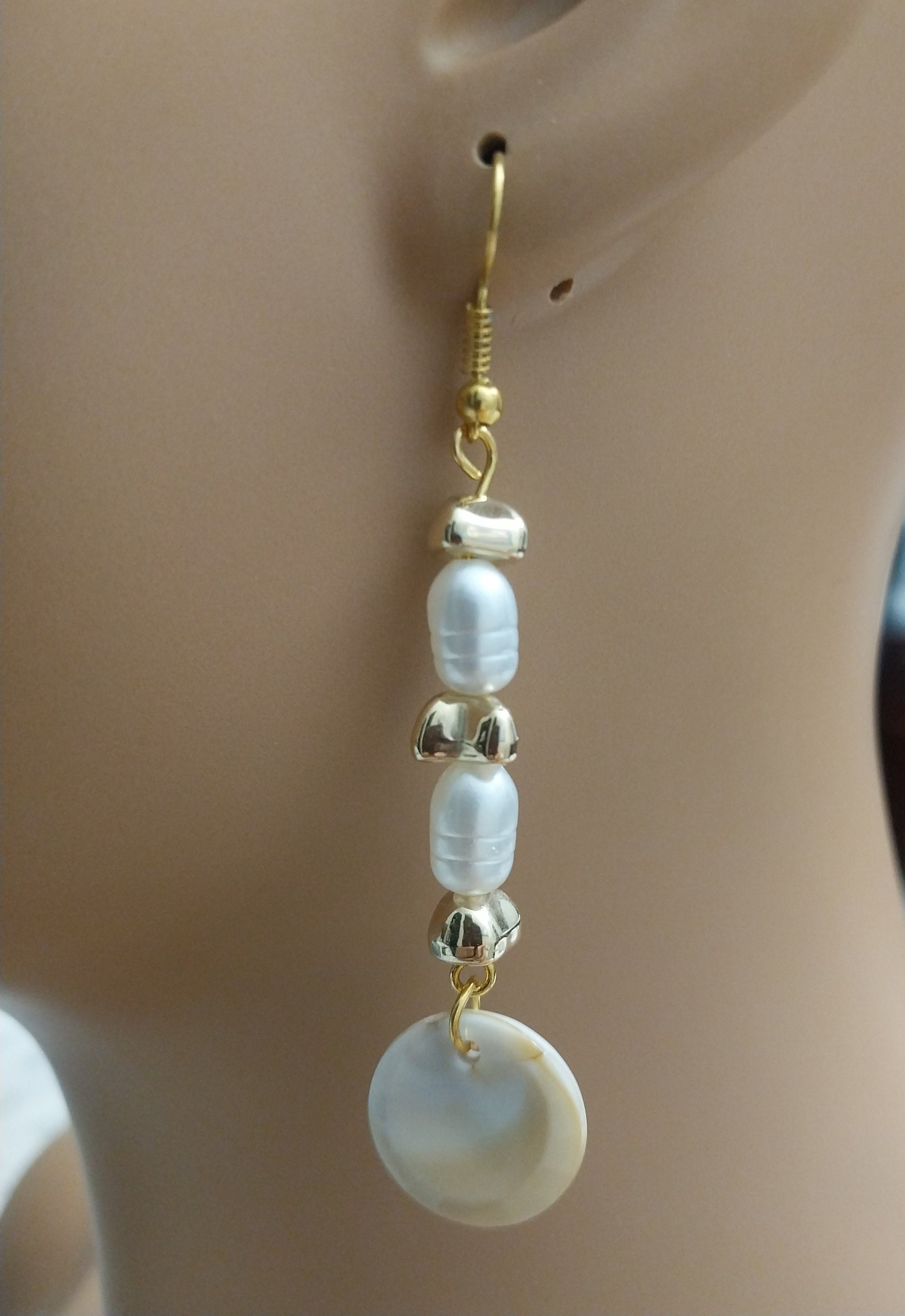 Shell Drop Earring Fashion Pearls Shell Earring Long Drop Shell Earrings New Design Earrings Handmade Free Shipping