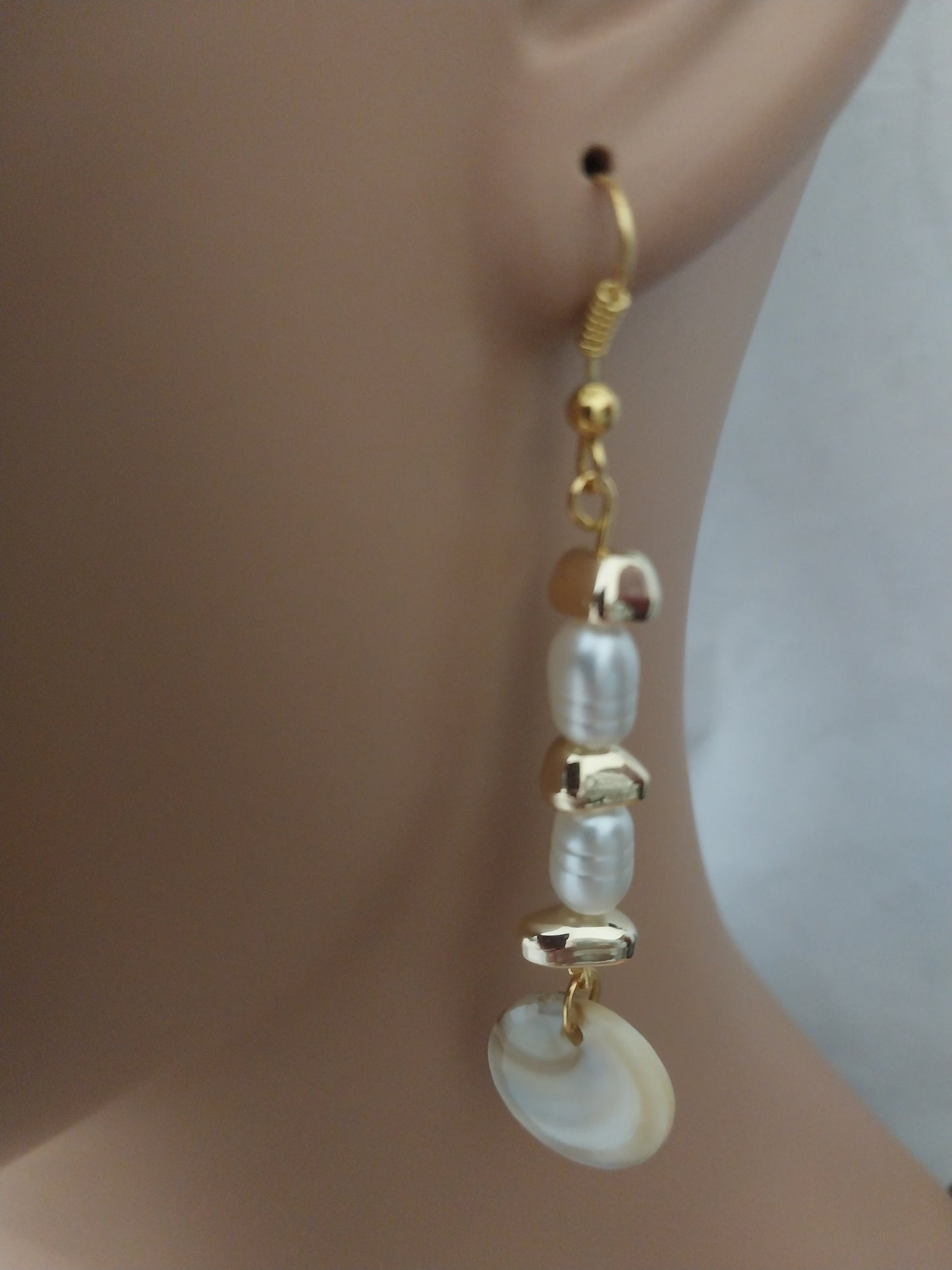 Shell Drop Earring Fashion Pearls Shell Earring Long Drop Shell Earrings New Design Earrings Handmade Free Shipping