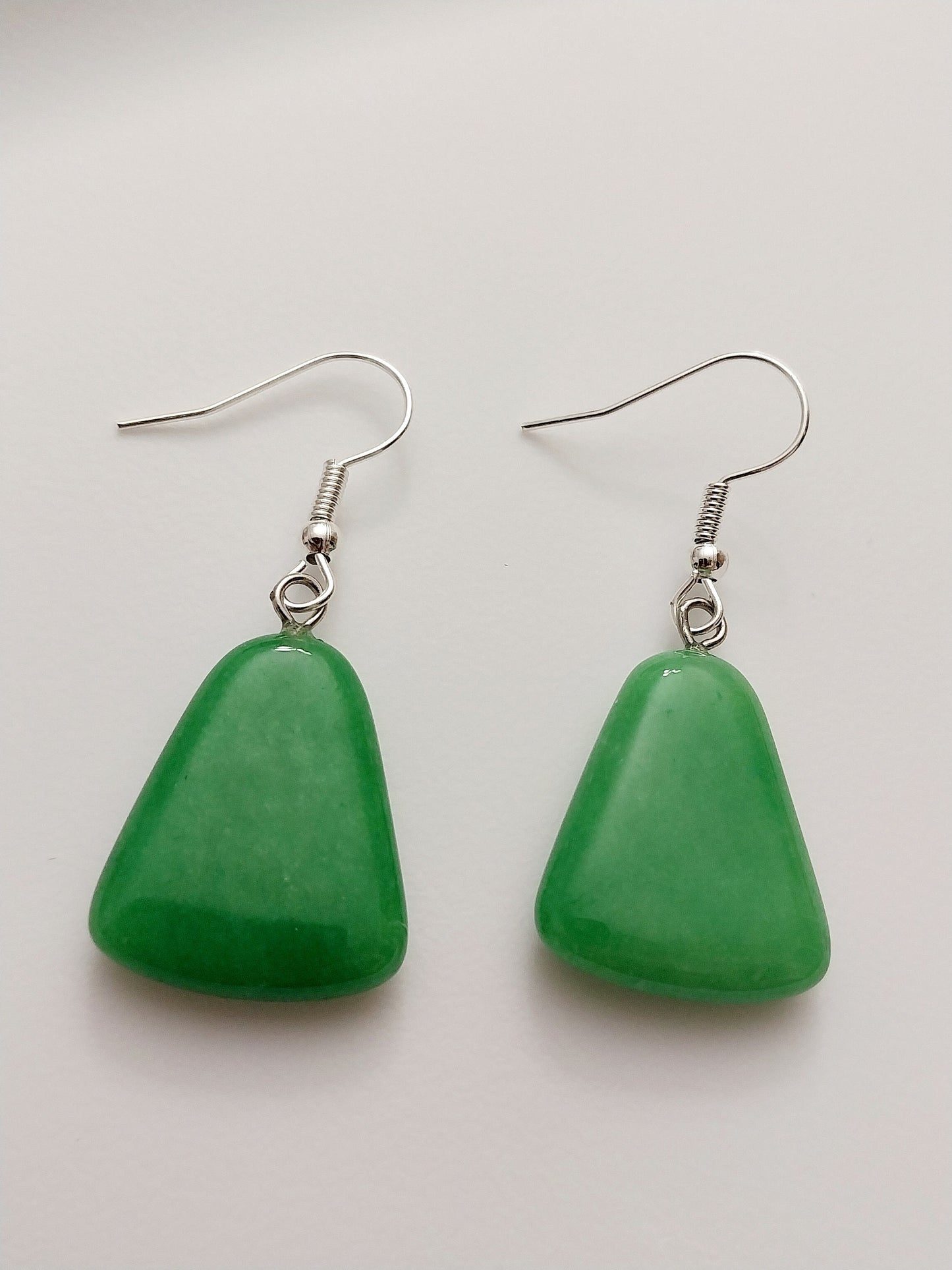 Jade Earrings Natural Stone Earrings Green stone Earrings Personalist Design Earrings Green Geometry Drop Earrings New Design Free Shipping