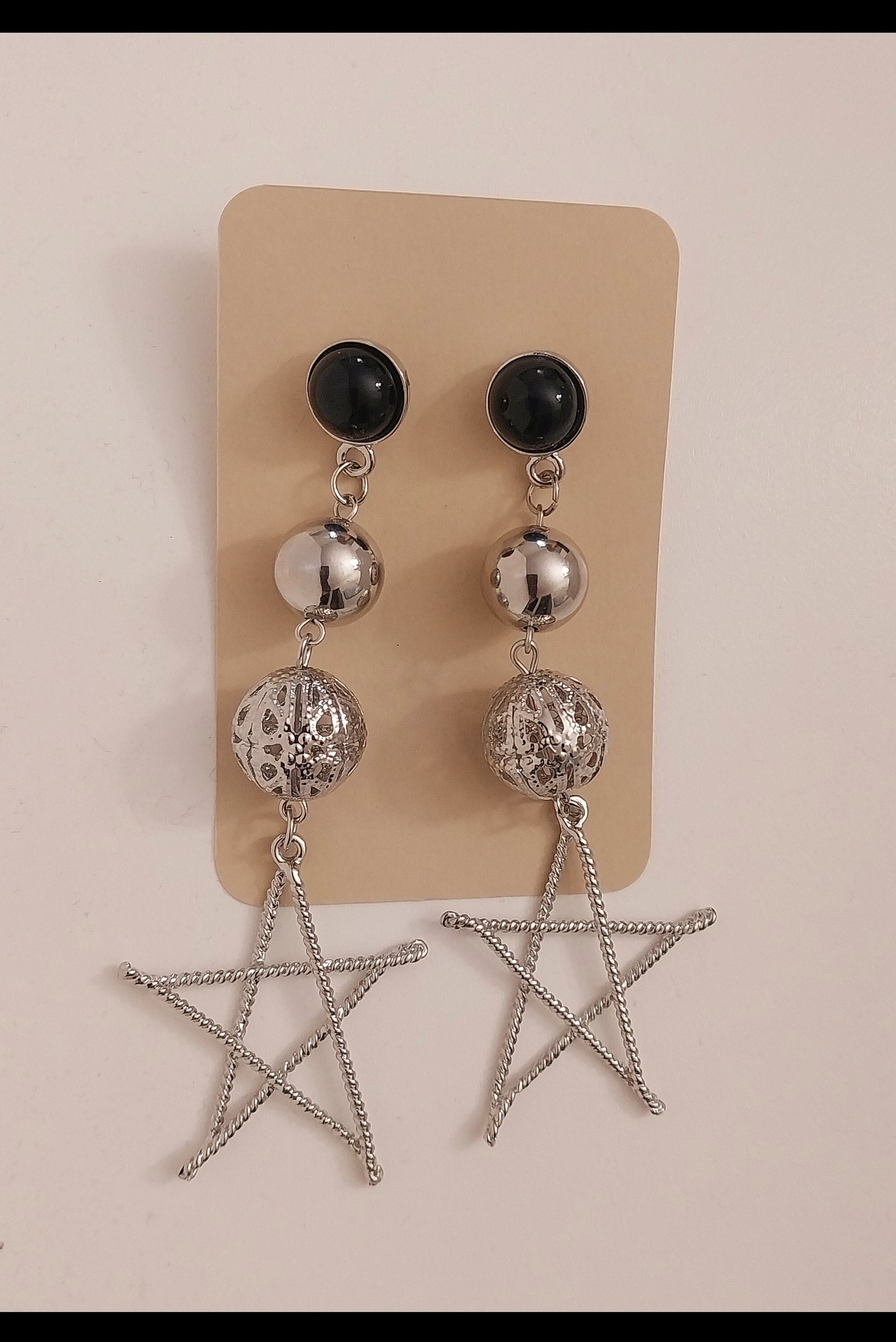 Earth Star Earring Long Drop Ball Star Earth Earring New Fashion Gift Jewelry Beautiful Shiny Earring Super Long Unique Design Free Shipping