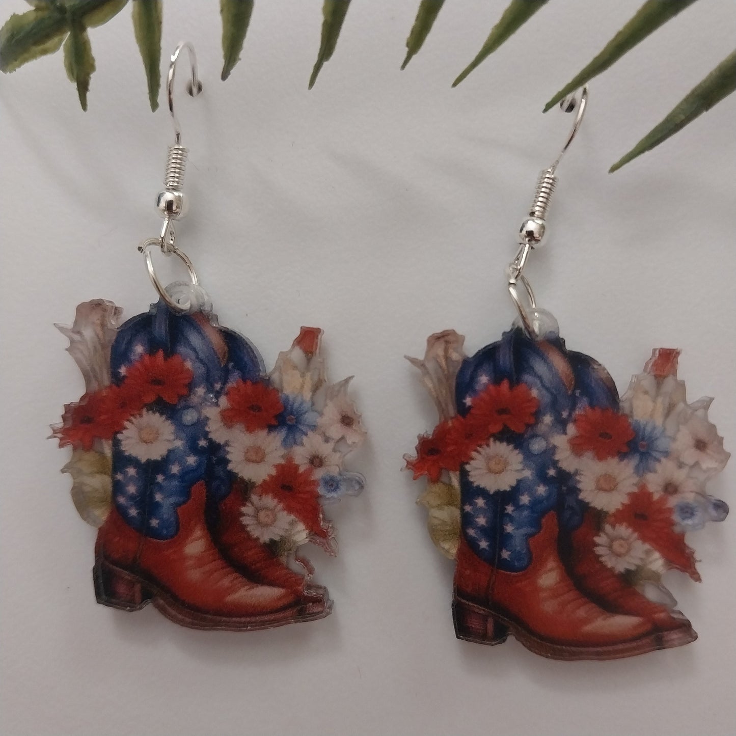 July 4th Flower Shoes Earrings New Fashion Design Earring Colorful Flower Shoes Earring