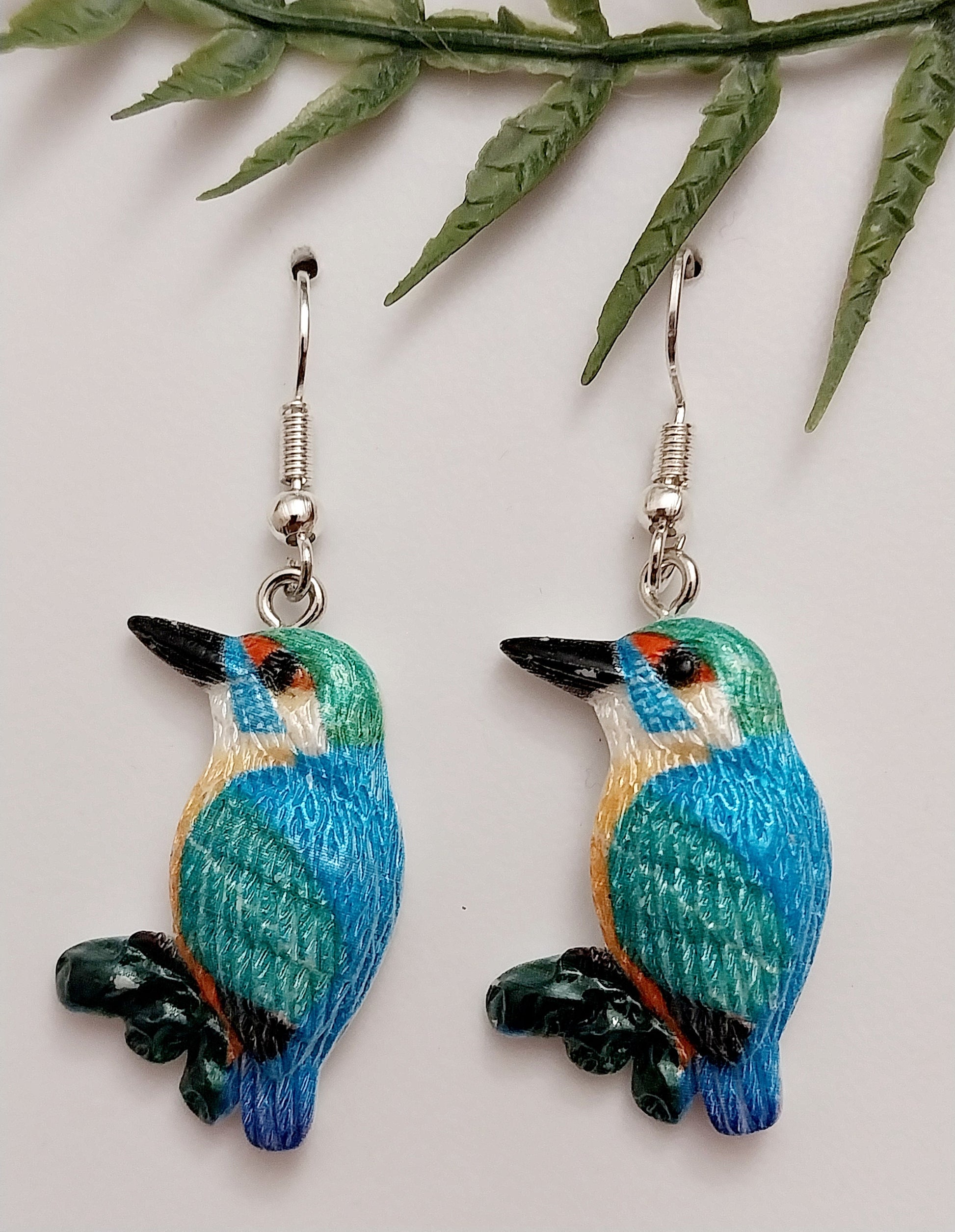 Blue Sparrows Bird Earrings Creative Colorful Birds Earring New Design Unique Blue Birds Earring