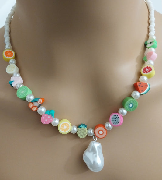 Fruit Necklace Personalized Pearl Drop Jewelry Unique Fashion Necklace New Design Cute Beautiful Suitable for Modern Women Free Shipping