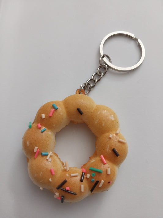 Donut Keychain Backpack Pendants Sugar Donut Keychain Fashion Unique New Design Popular Style Keychain Free Shipping