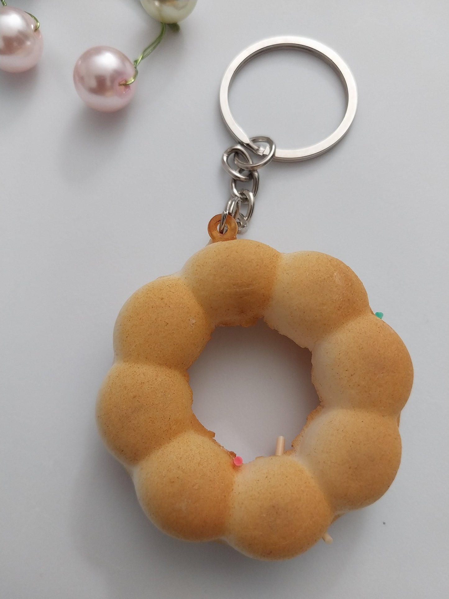 Donut Keychain Backpack Pendants Sugar Donut Keychain Fashion Unique New Design Popular Style Keychain Free Shipping