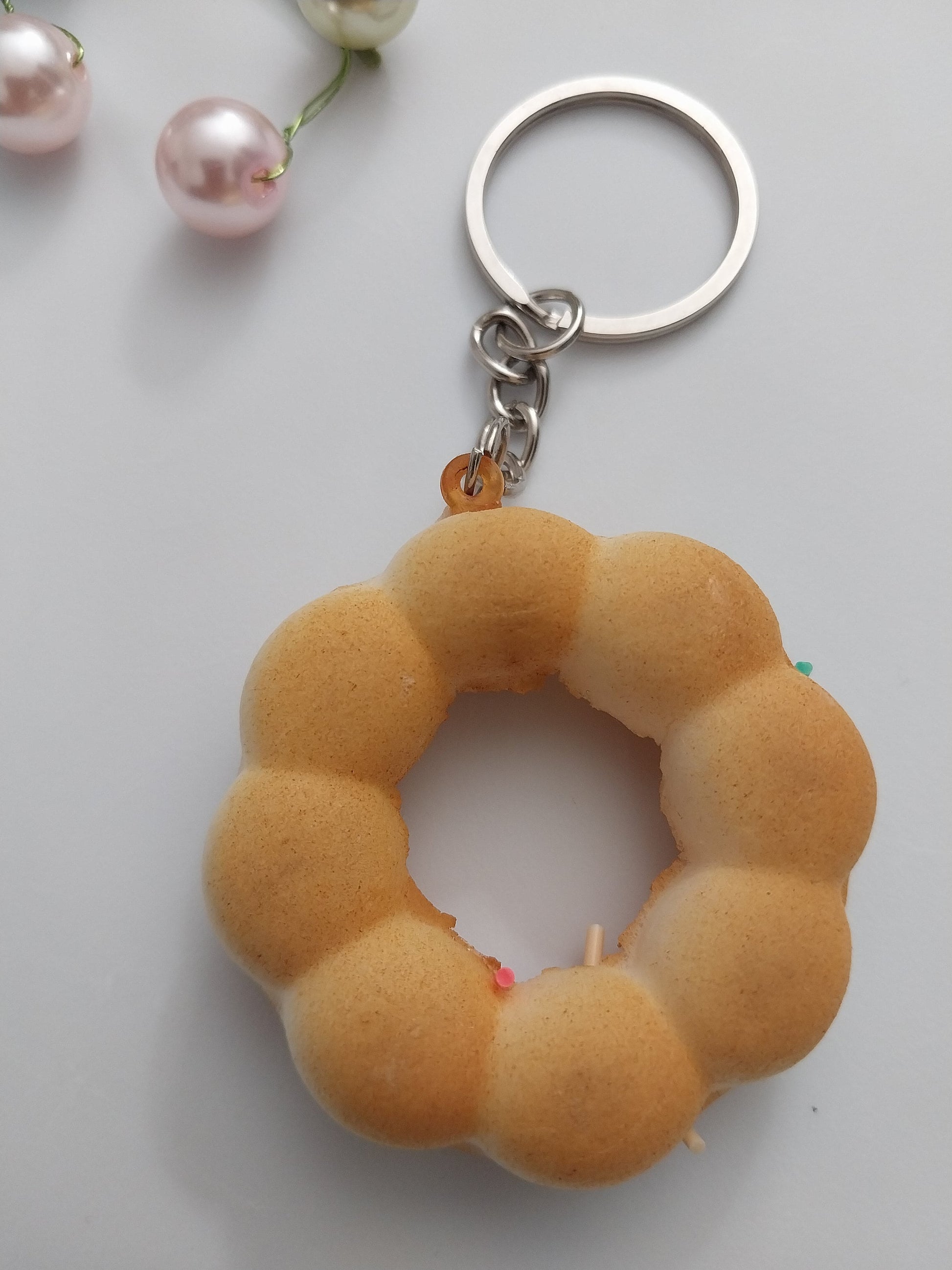 Donut Keychain Backpack Pendants Sugar Donut Keychain Fashion Unique New Design Popular Style Keychain Free Shipping