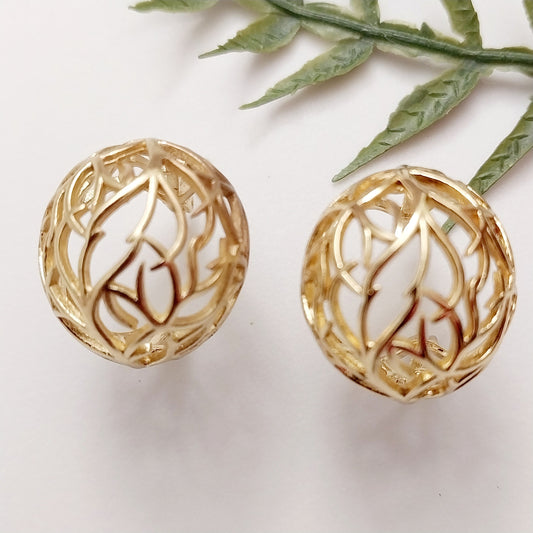 Bird Nest Earring Vintage Gold Tone Earrings New Fashion Design Net Bag Earring Retro Basket Earring