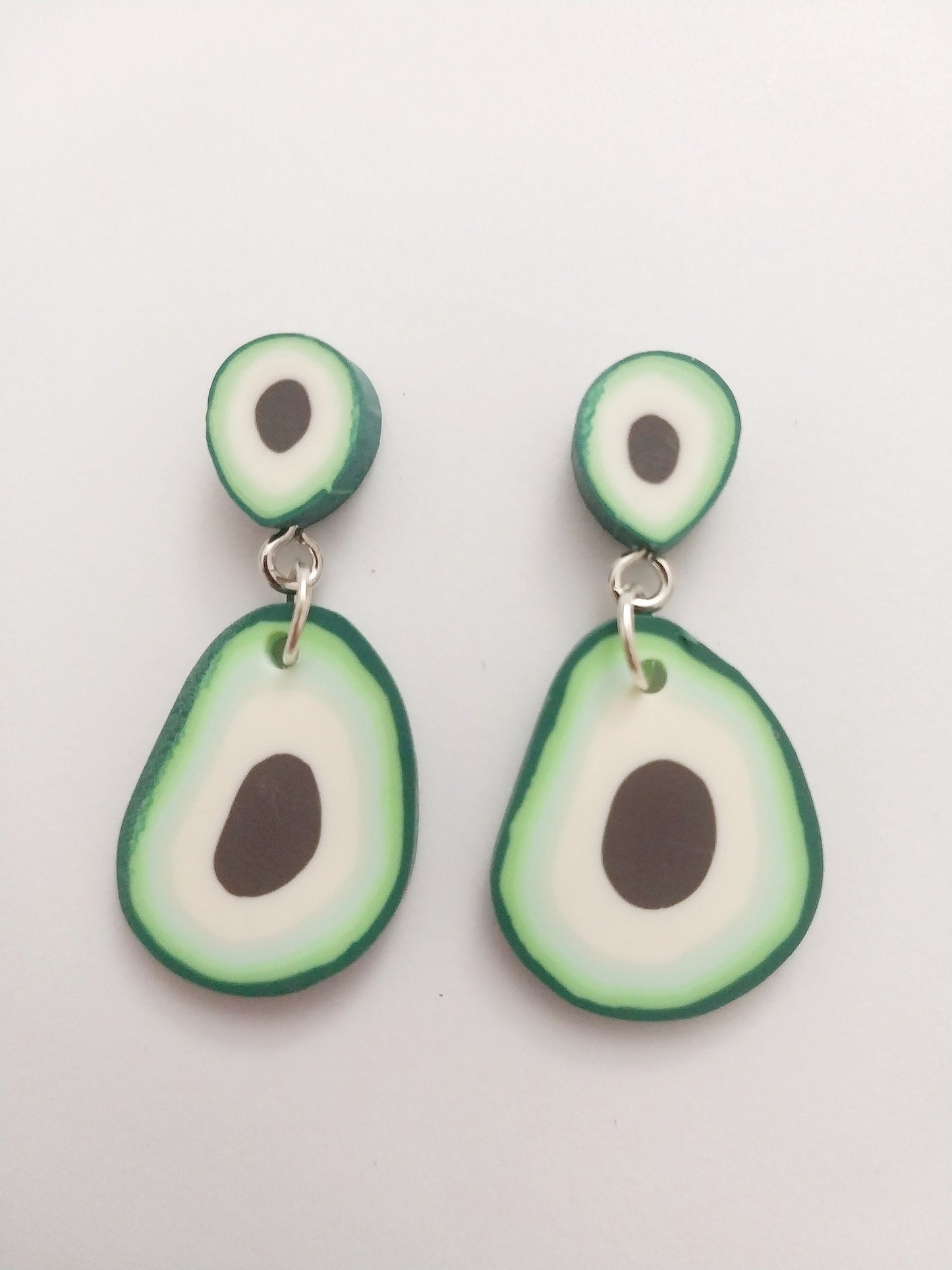 Avocado Clay Fruit Earring Cute Avocado 3D and Slices Earring Lightweight Drop Earring Handmade Unique Avocado Polymer Clay Free Shipping