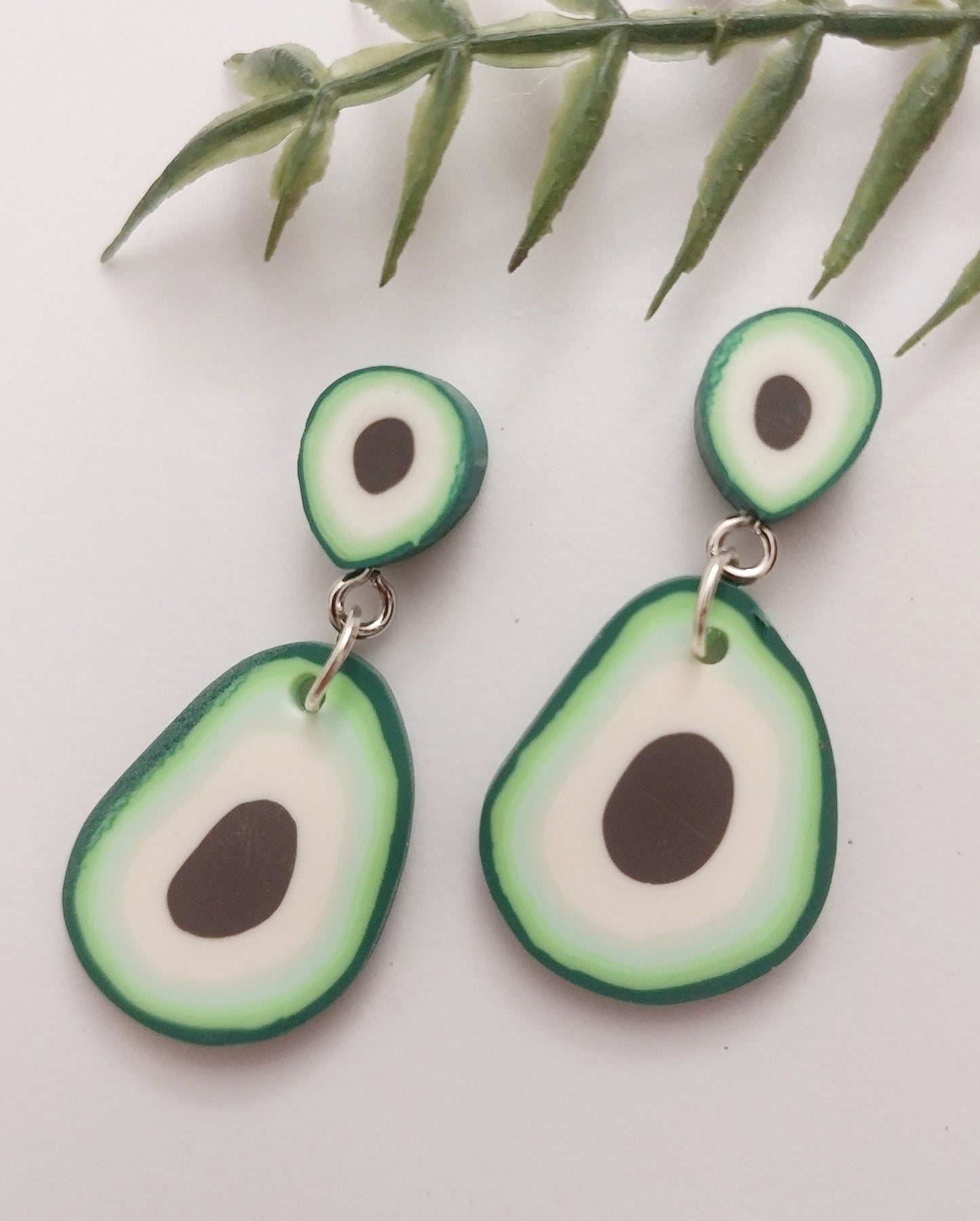 Avocado Clay Fruit Earring Cute Avocado 3D and Slices Earring Lightweight Drop Earring Handmade Unique Avocado Polymer Clay Free Shipping