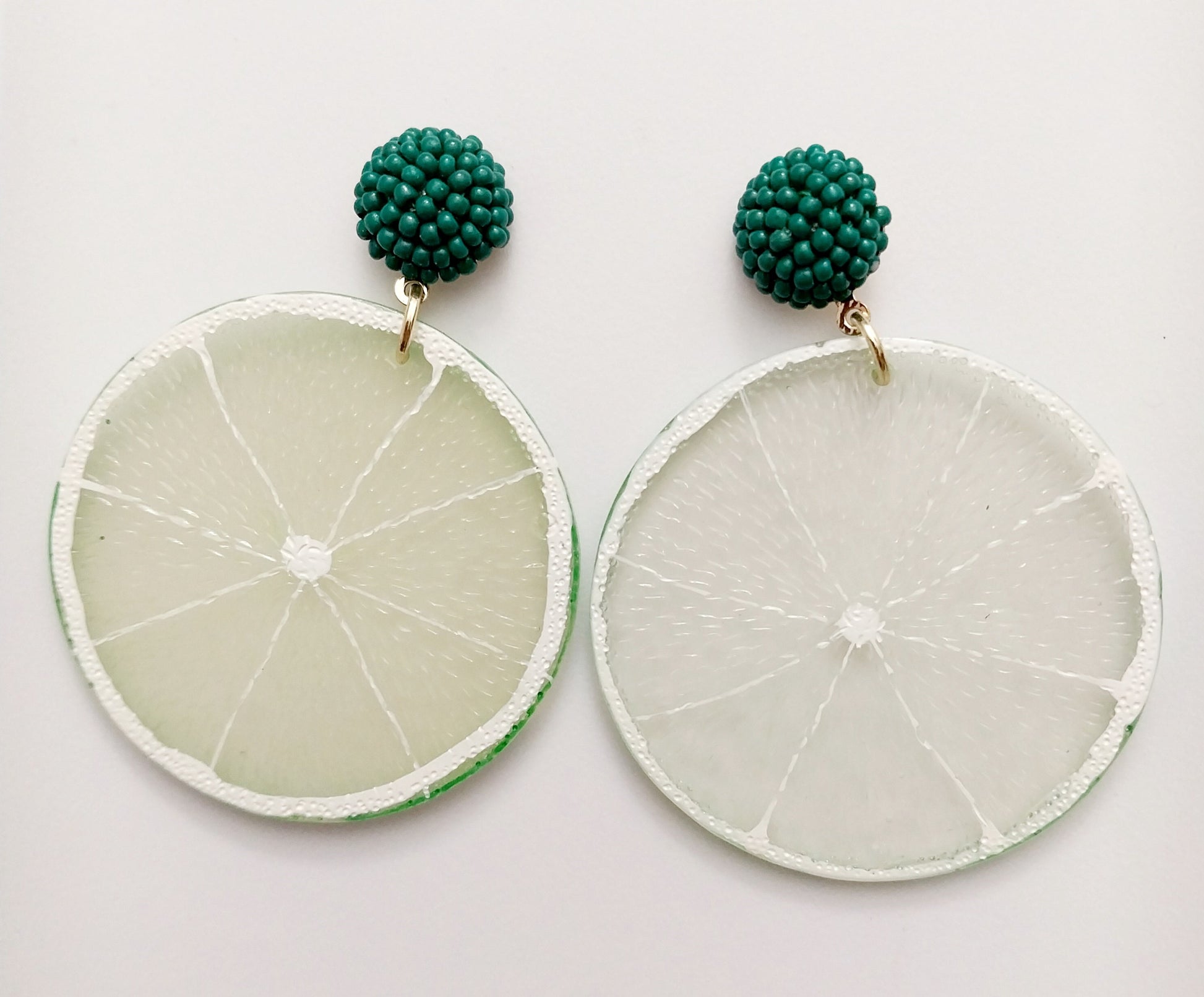 Lime Earrings Fruit Drop Earring Lime Slice Dangle Earring Fruit Slice Model Earring New Design Modern Style Earrings Handmade Free Shipping