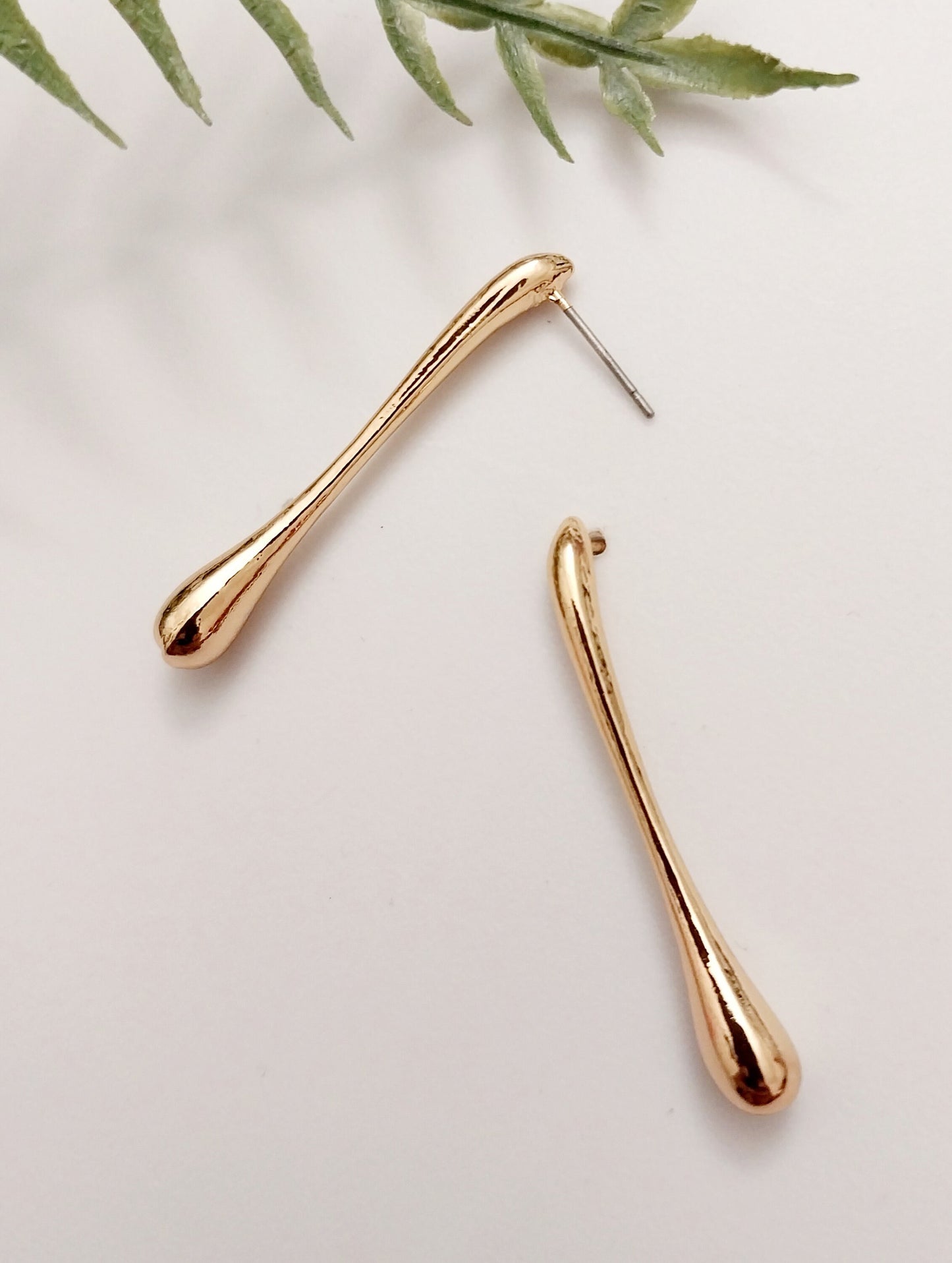 Born Earrings Long Tear Earring Water Drop Earring Stainless Steel Stud Earring