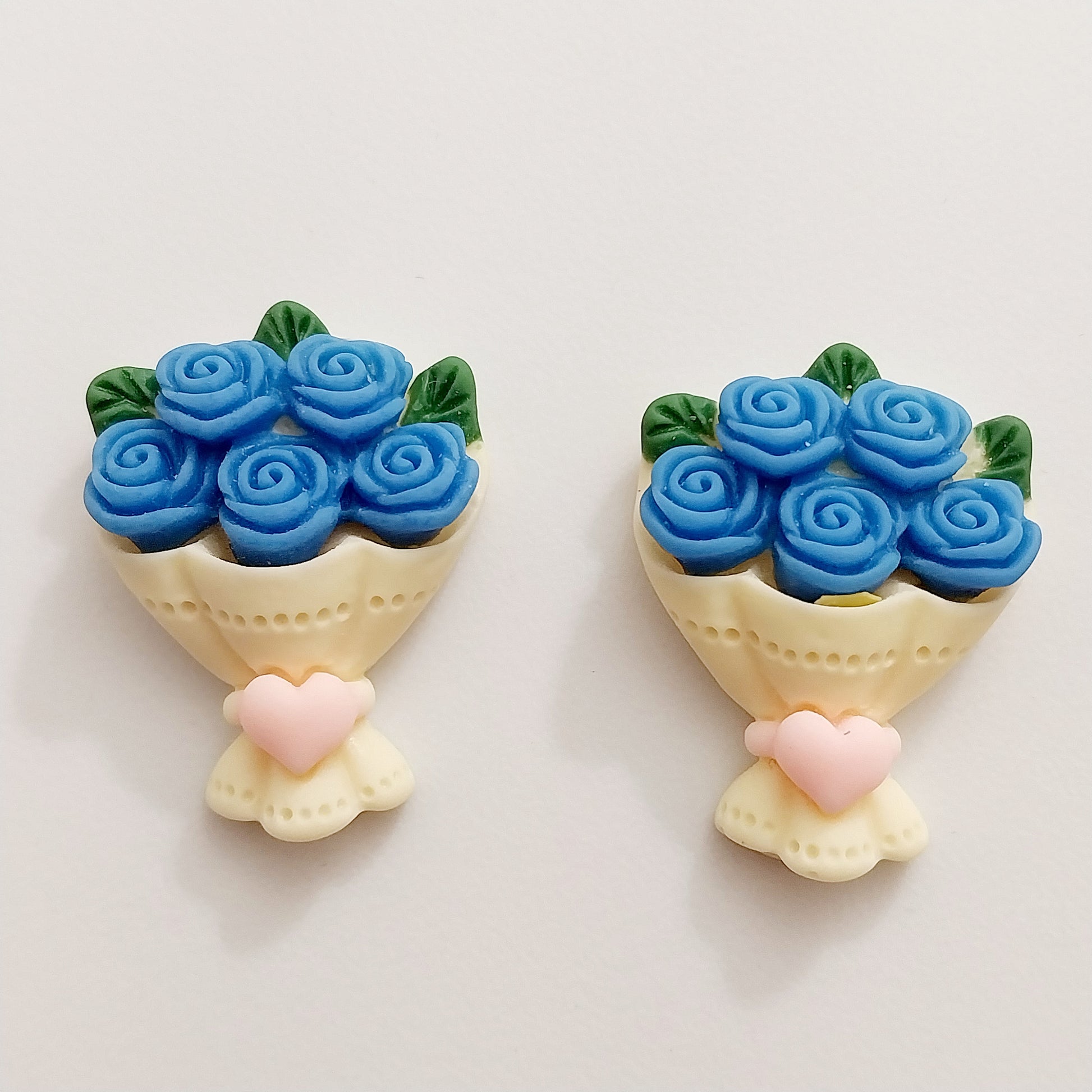 Blue Rose Flower Earring 3D Flower Earrings Flower Clay Stud Earring New Fashion Clay Earring Beautiful Rose Earring