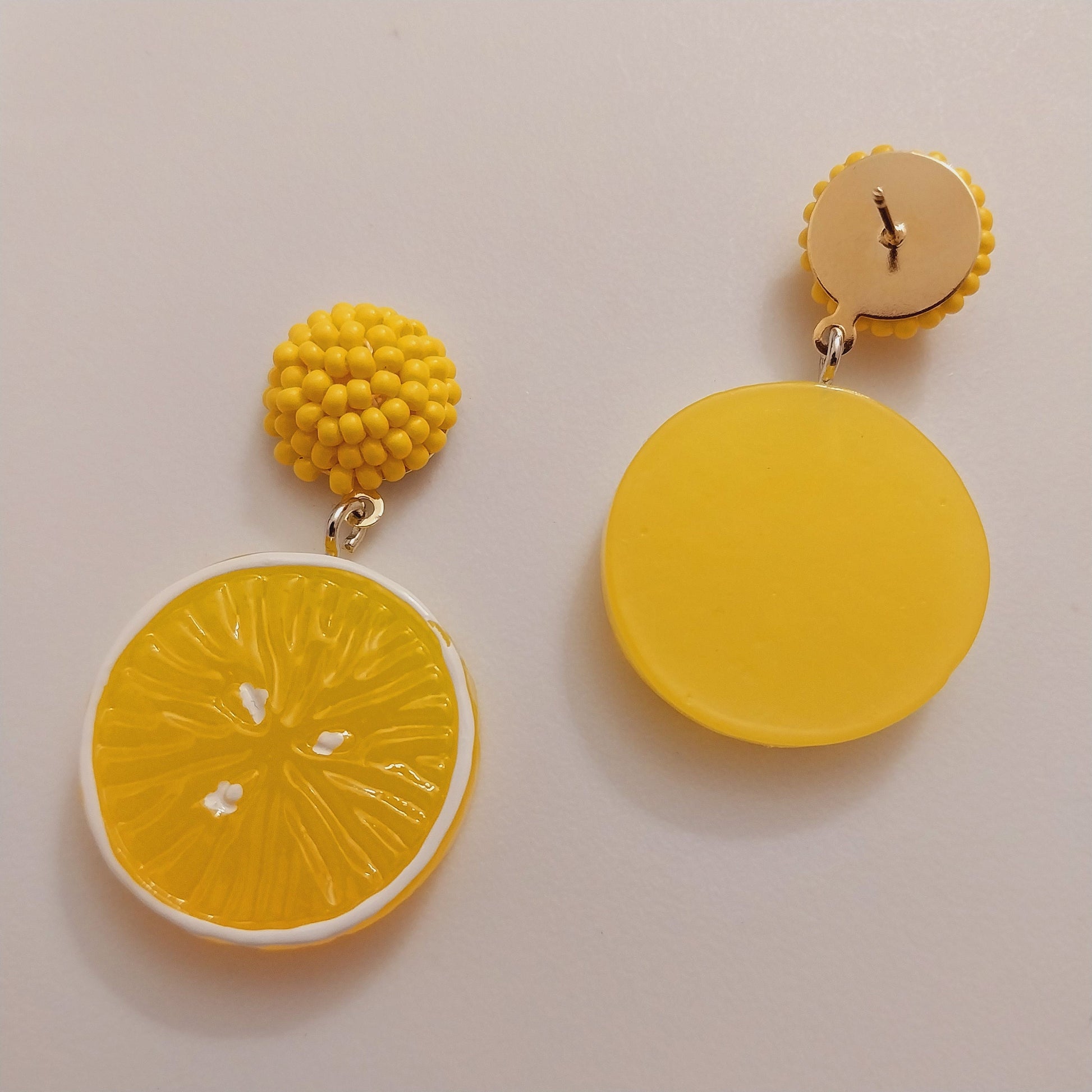 Creative Lemon Earrings Fruit Earrings Cute Fruit Handmade Unique Earrings Lemon Model Earrings New Design Limon Drop Earring Shipping Today