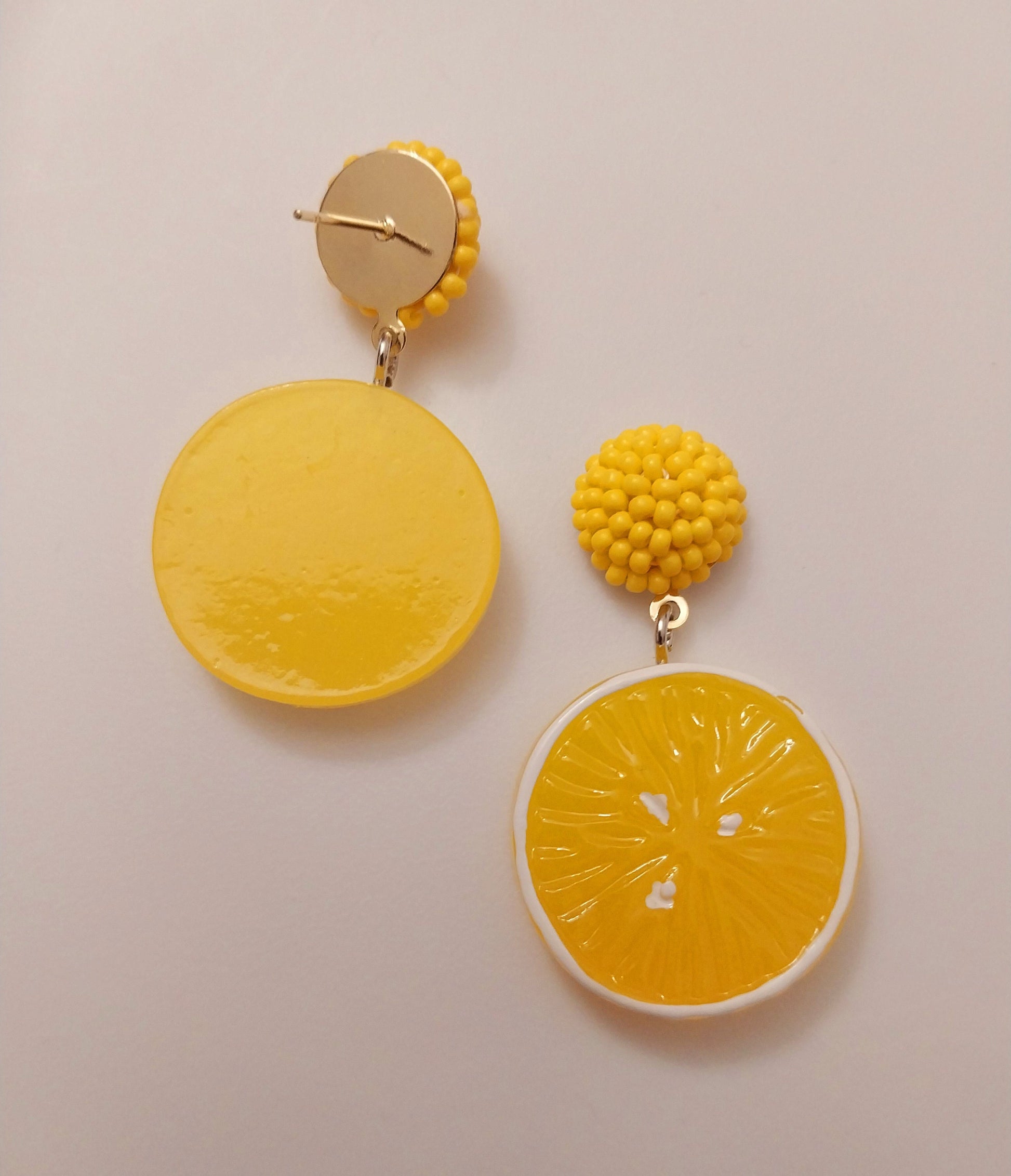 Creative Lemon Earrings Fruit Earrings Cute Fruit Handmade Unique Earrings Lemon Model Earrings New Design Limon Drop Earring Shipping Today