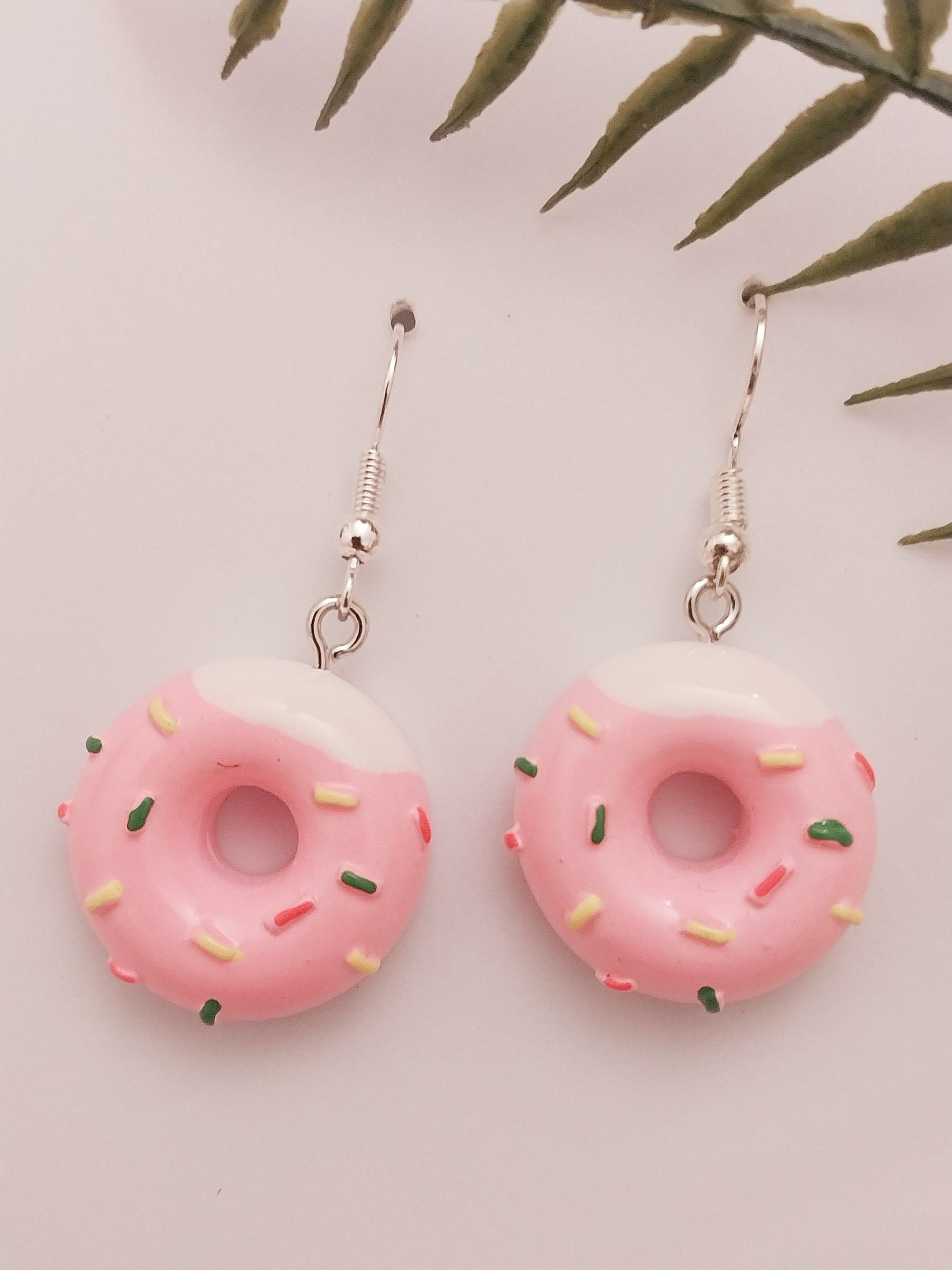 Donuts Earrings Pink Donuts Drop Earring New Fashion Design Flatback Cute Bakery Earring