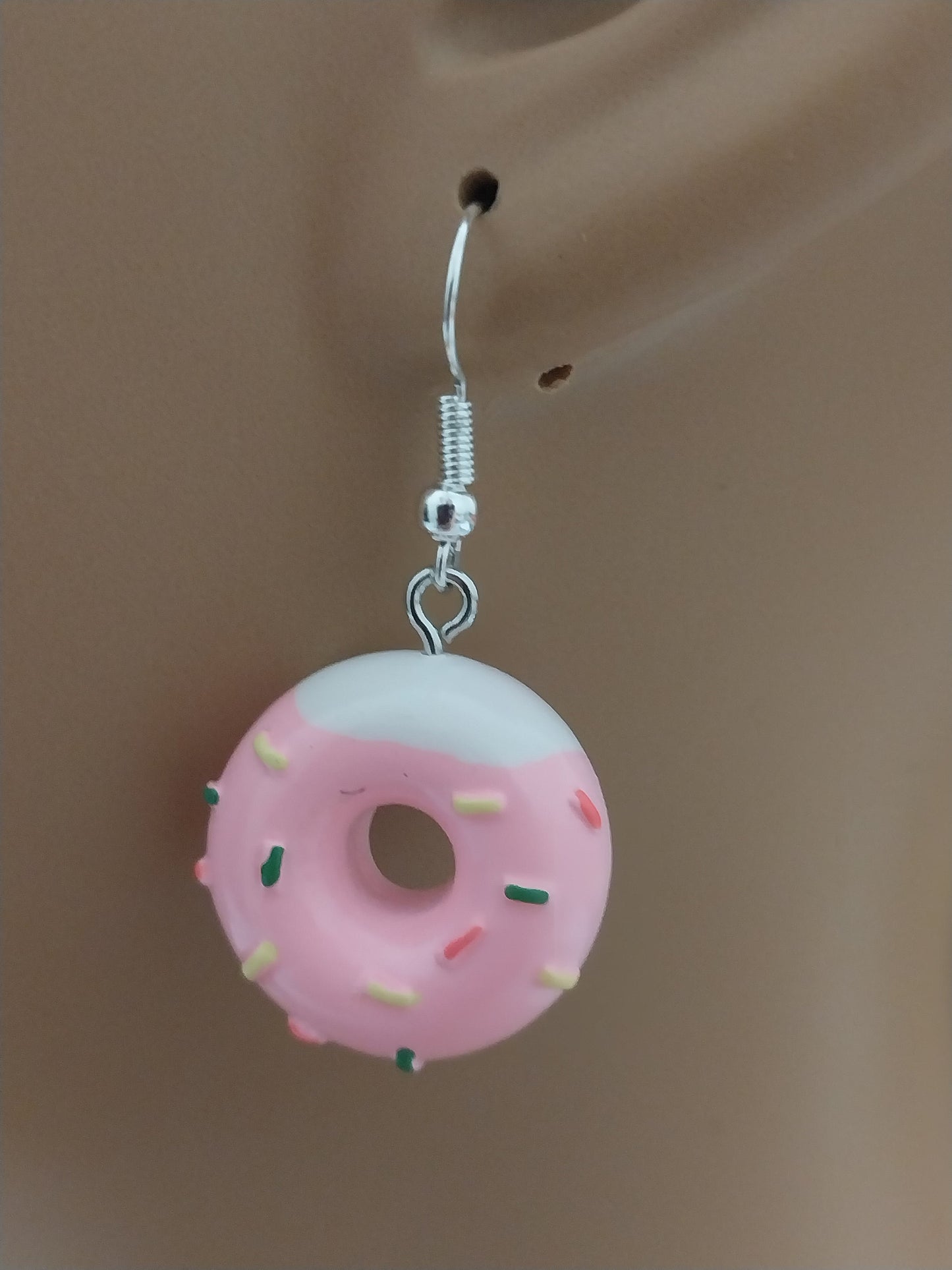 Donuts Earrings Pink Donuts Drop Earring New Fashion Design Flatback Cute Bakery Earring