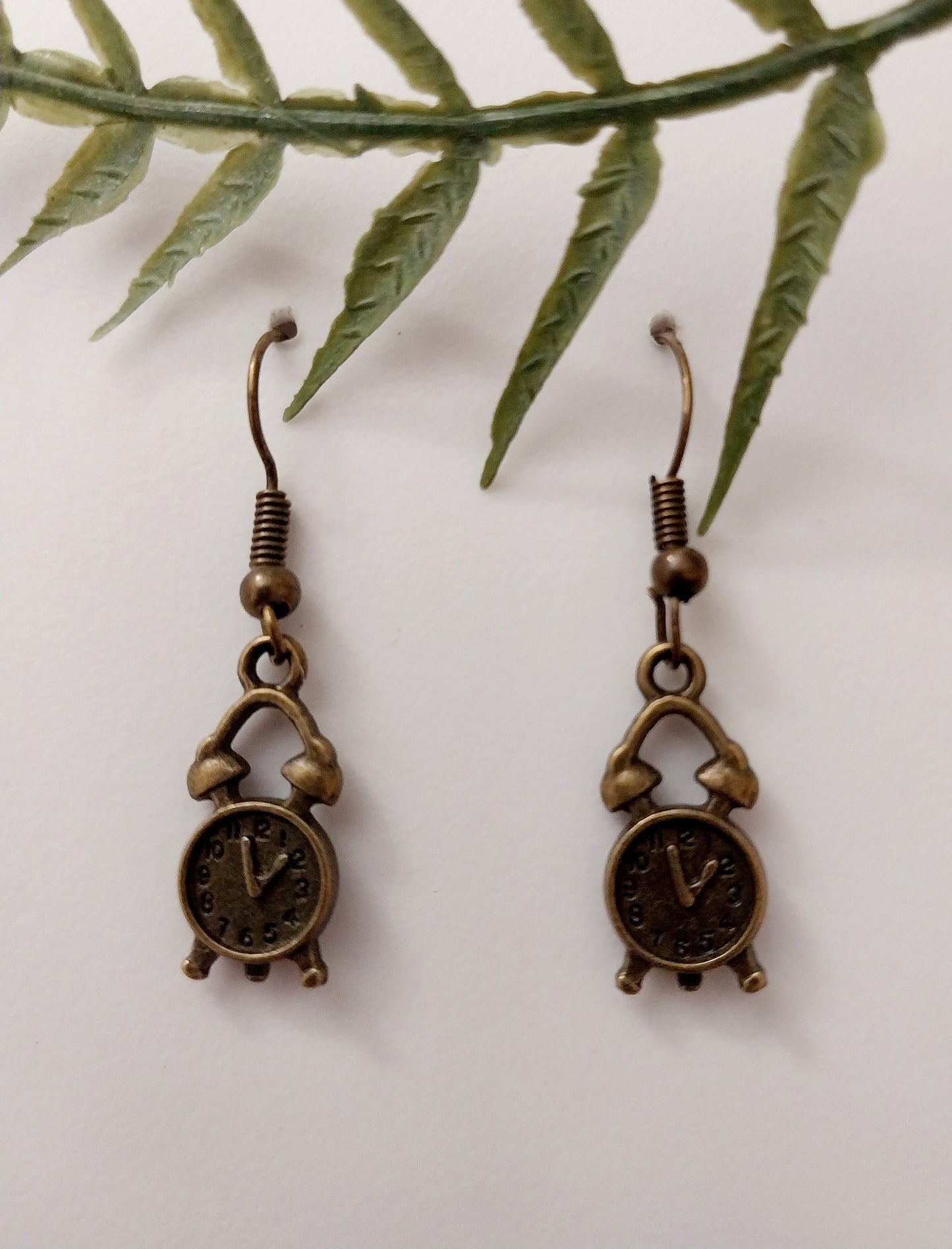 Clock Earrings Antique Bronze Clock Earring Vintage Alarm Earring Cute New Design Fashion Earring