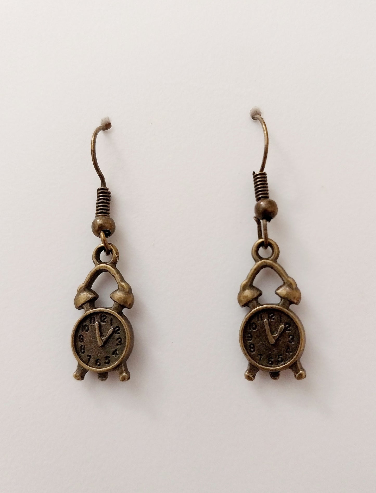 Clock Earrings Antique Bronze Clock Earring Vintage Alarm Earring Cute New Design Fashion Earring