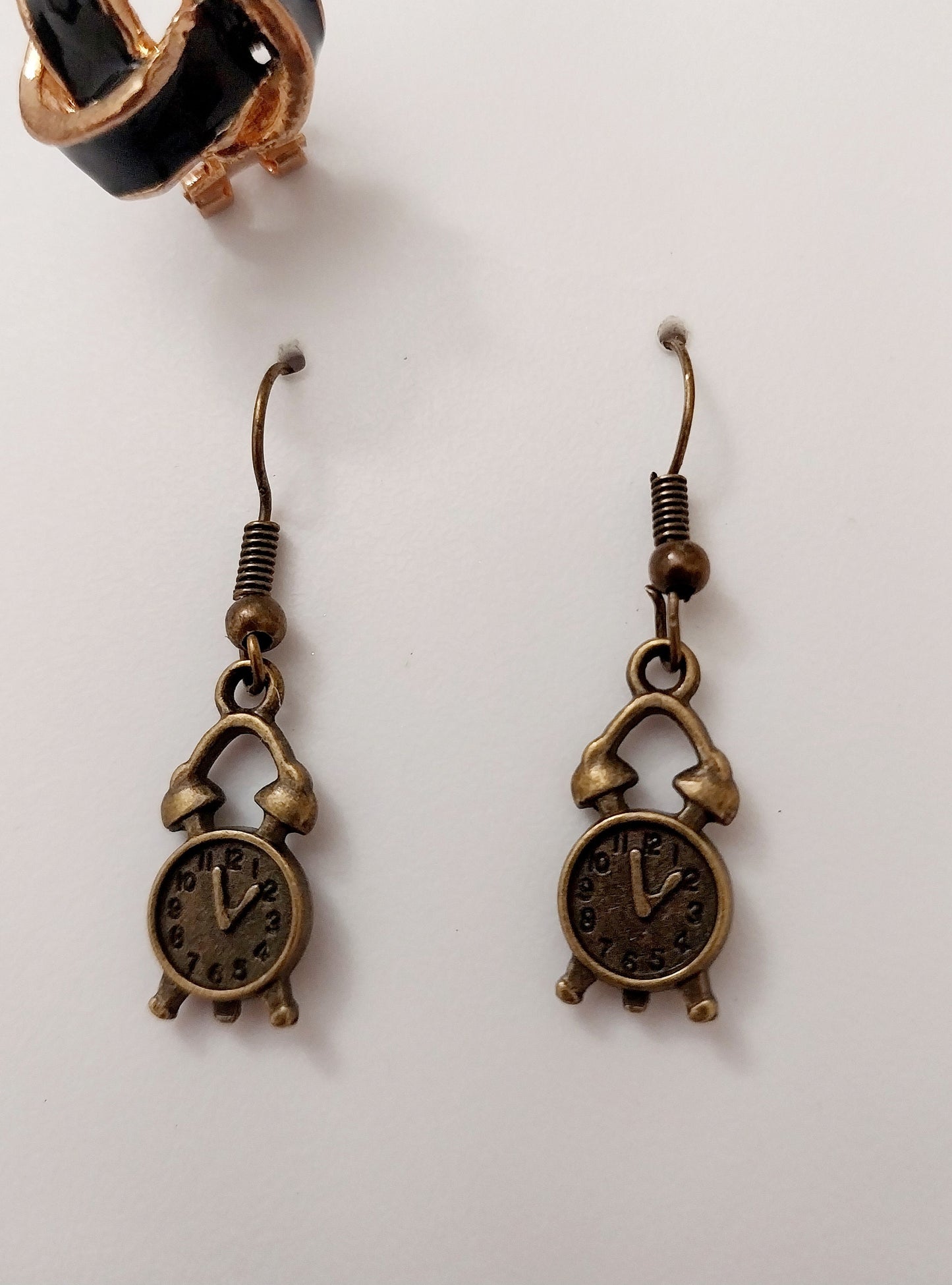 Clock Earrings Antique Bronze Clock Earring Vintage Alarm Earring Cute New Design Fashion Earring