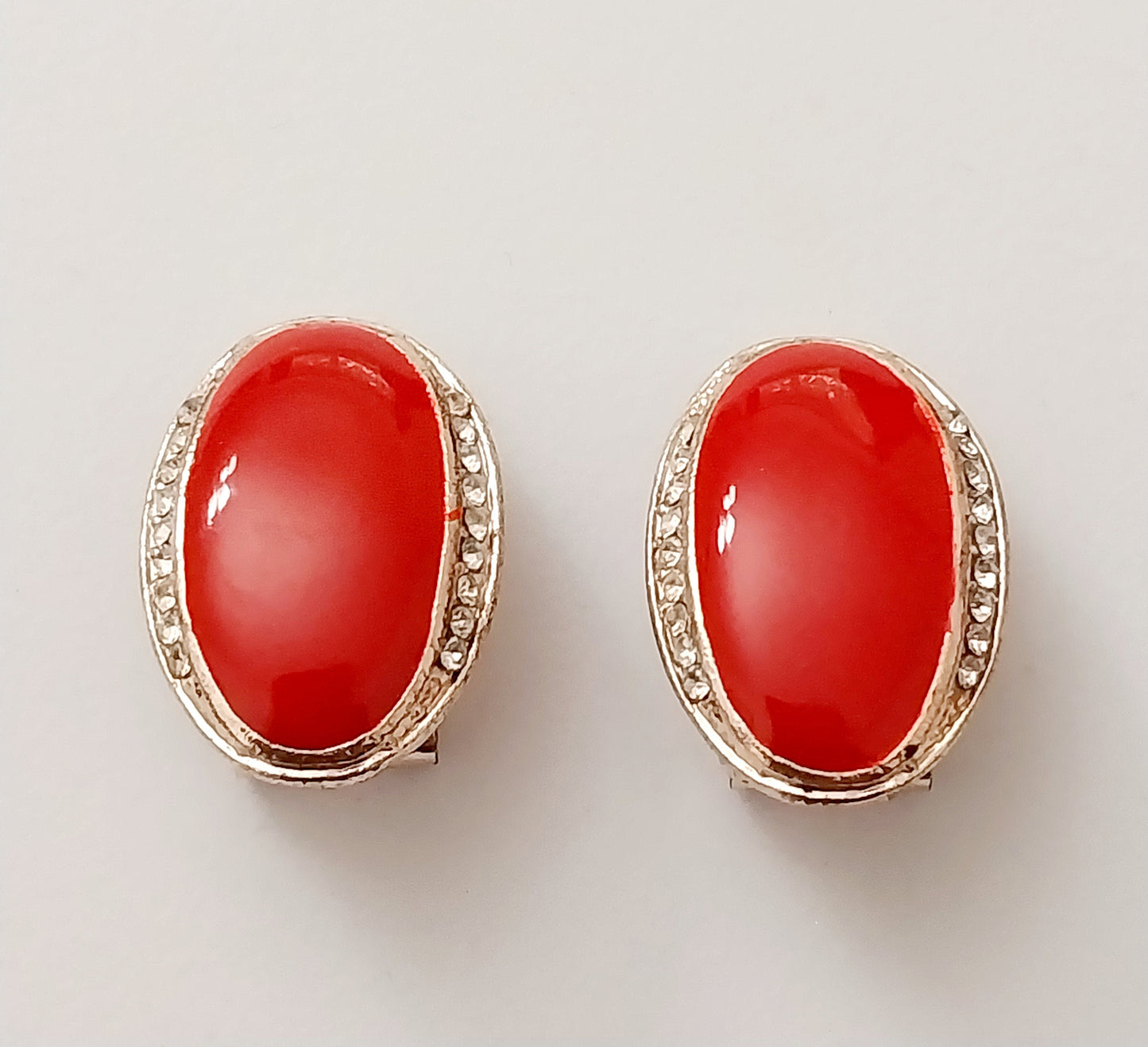 Blood Oval Cabochon Red Earring Zircon Stainless Steel Exotic Fashion Earring New Unique Design Earring Vintage Free Shipping