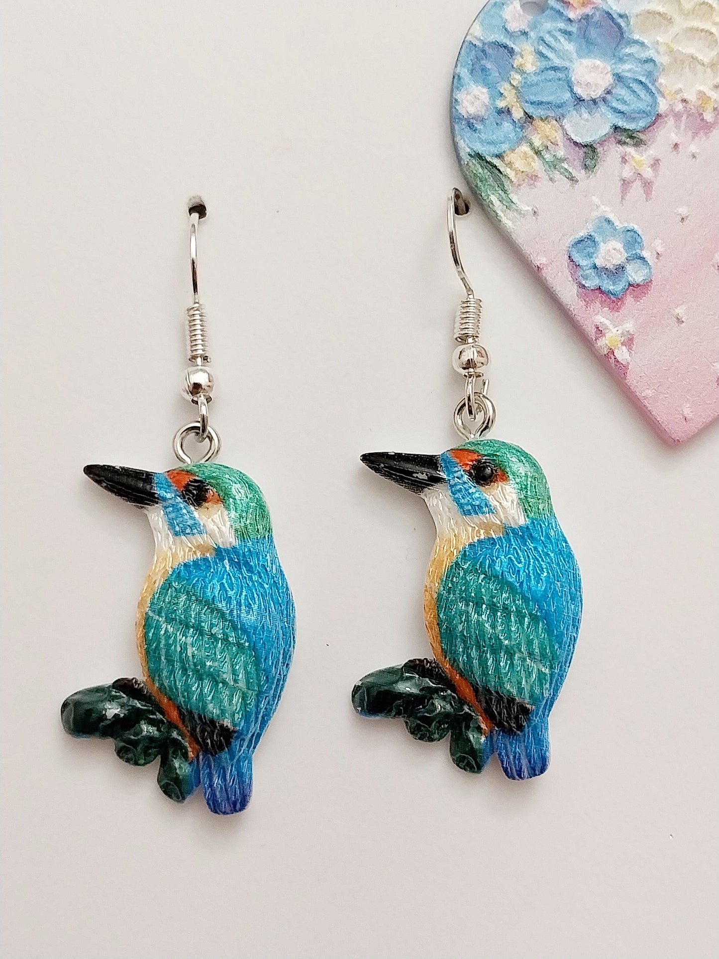 Blue Sparrows Bird Earrings Creative Colorful Birds Earring New Design Unique Blue Birds Earring