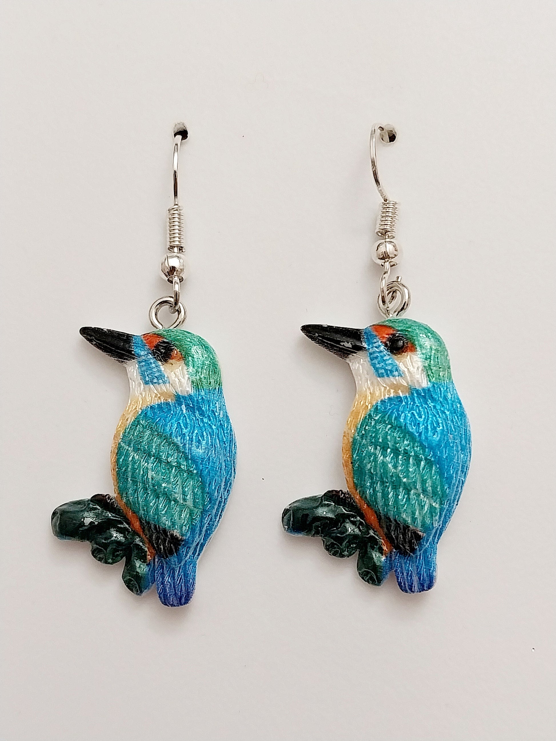 Blue Sparrows Bird Earrings Creative Colorful Birds Earring New Design Unique Blue Birds Earring