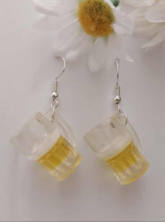 Beer Earrings Mug Beer Drop Earring New Fashion Beer Cup Earring Cute Food Jewelry Clear Beer Dangle Earring