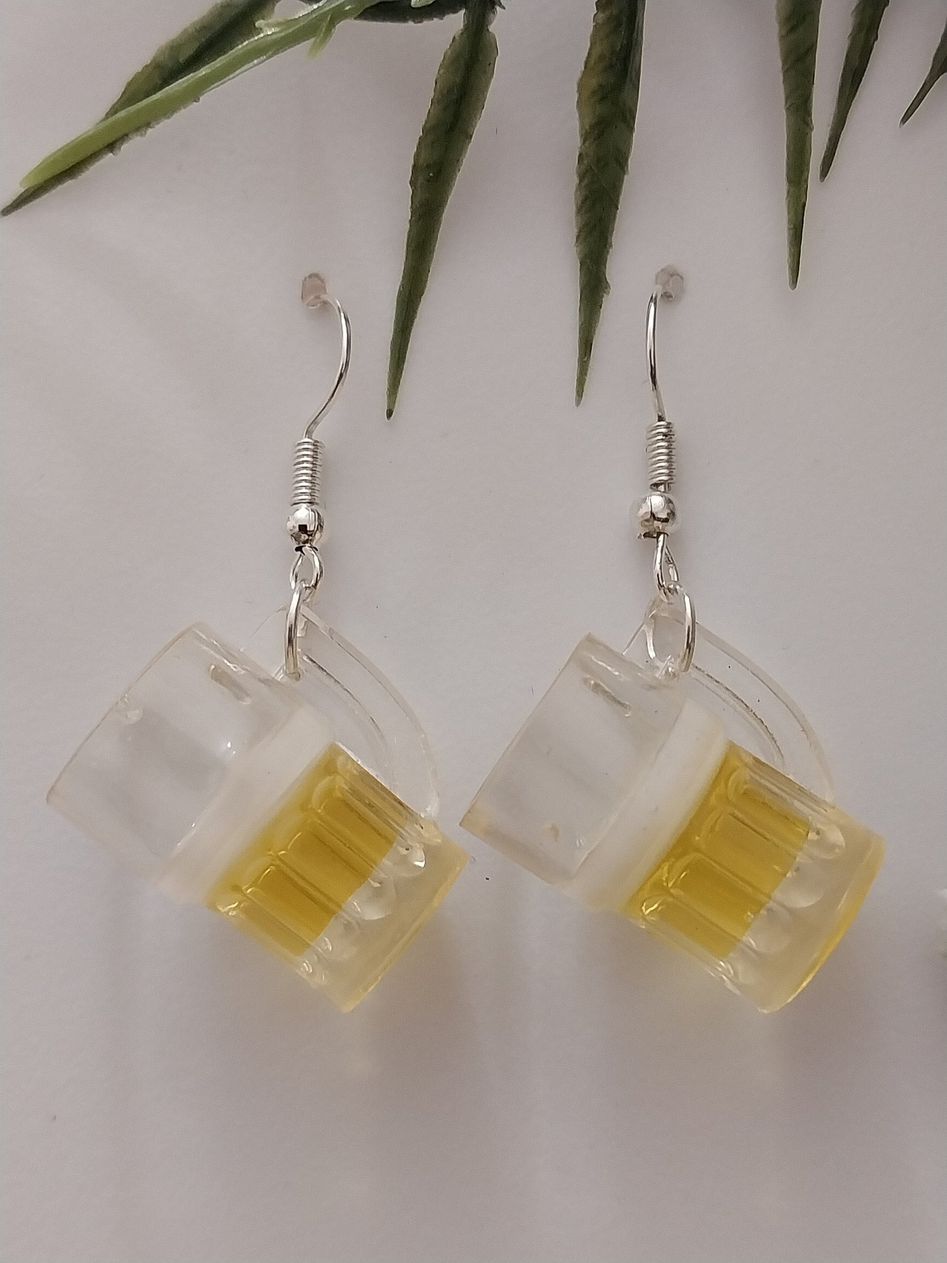 Beer Earrings Mug Beer Drop Earring New Fashion Beer Cup Earring Cute Food Jewelry Clear Beer Dangle Earring