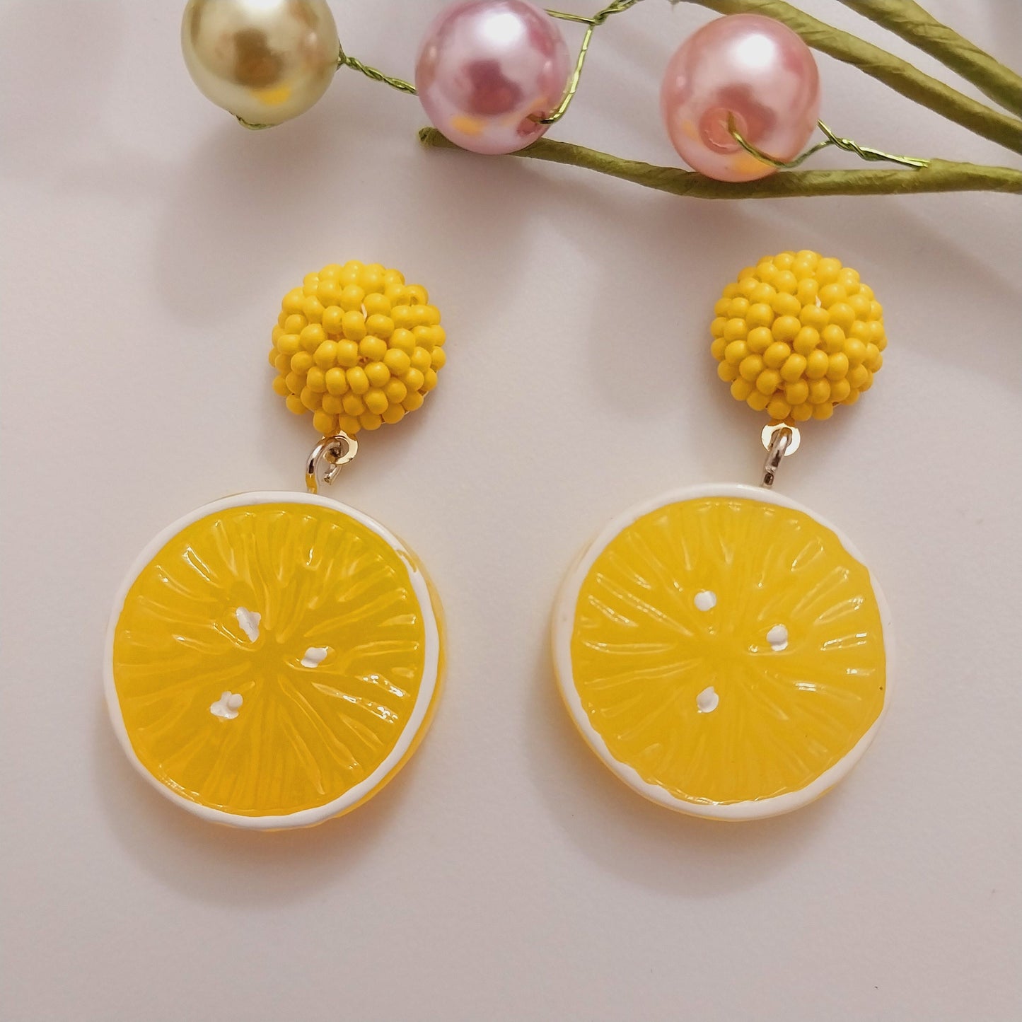 Creative Lemon Earrings Fruit Earrings Cute Fruit Handmade Unique Earrings Lemon Model Earrings New Design Limon Drop Earring Shipping Today