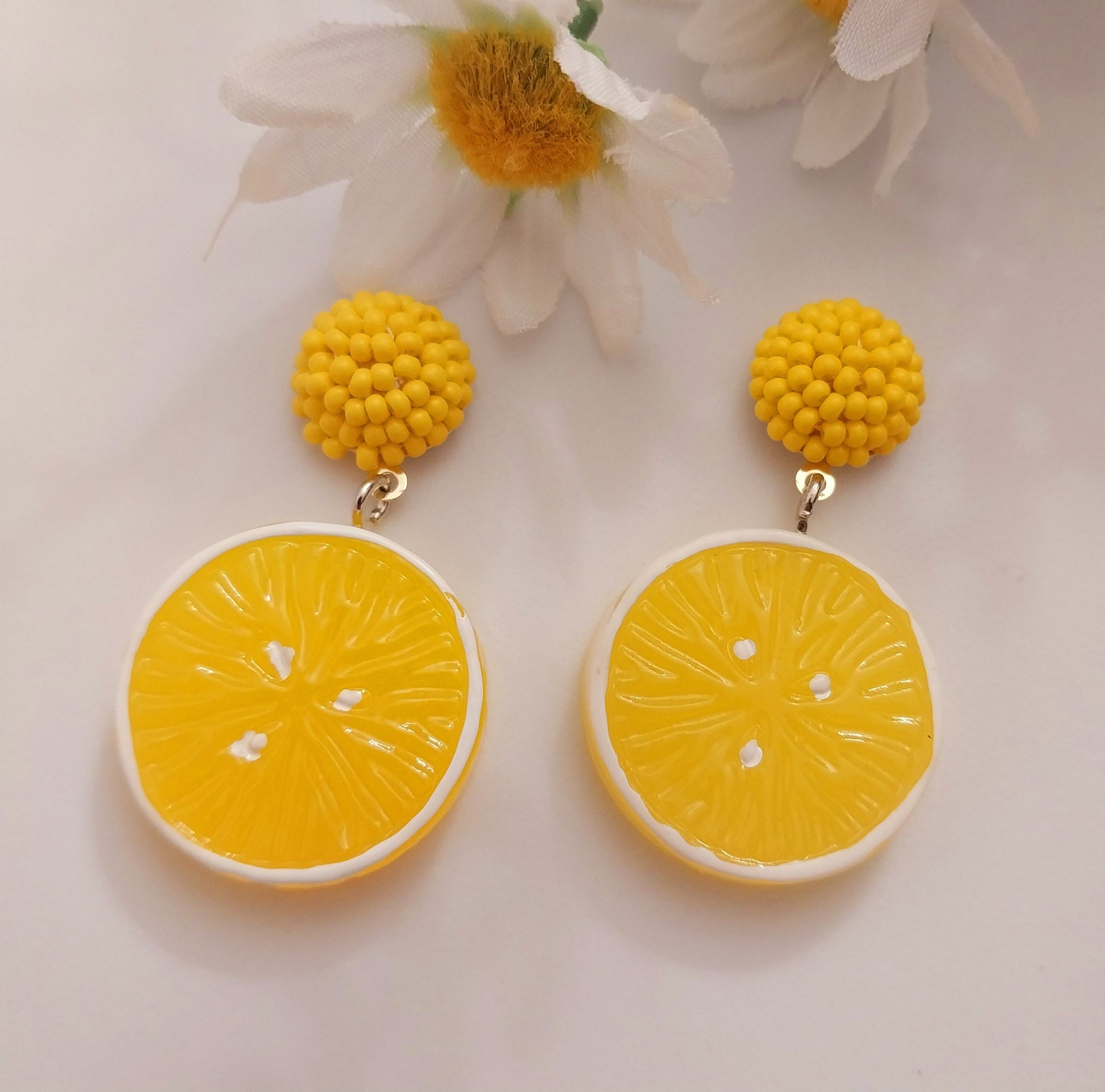 Creative Lemon Earrings Fruit Earrings Cute Fruit Handmade Unique Earrings Lemon Model Earrings New Design Limon Drop Earring Shipping Today