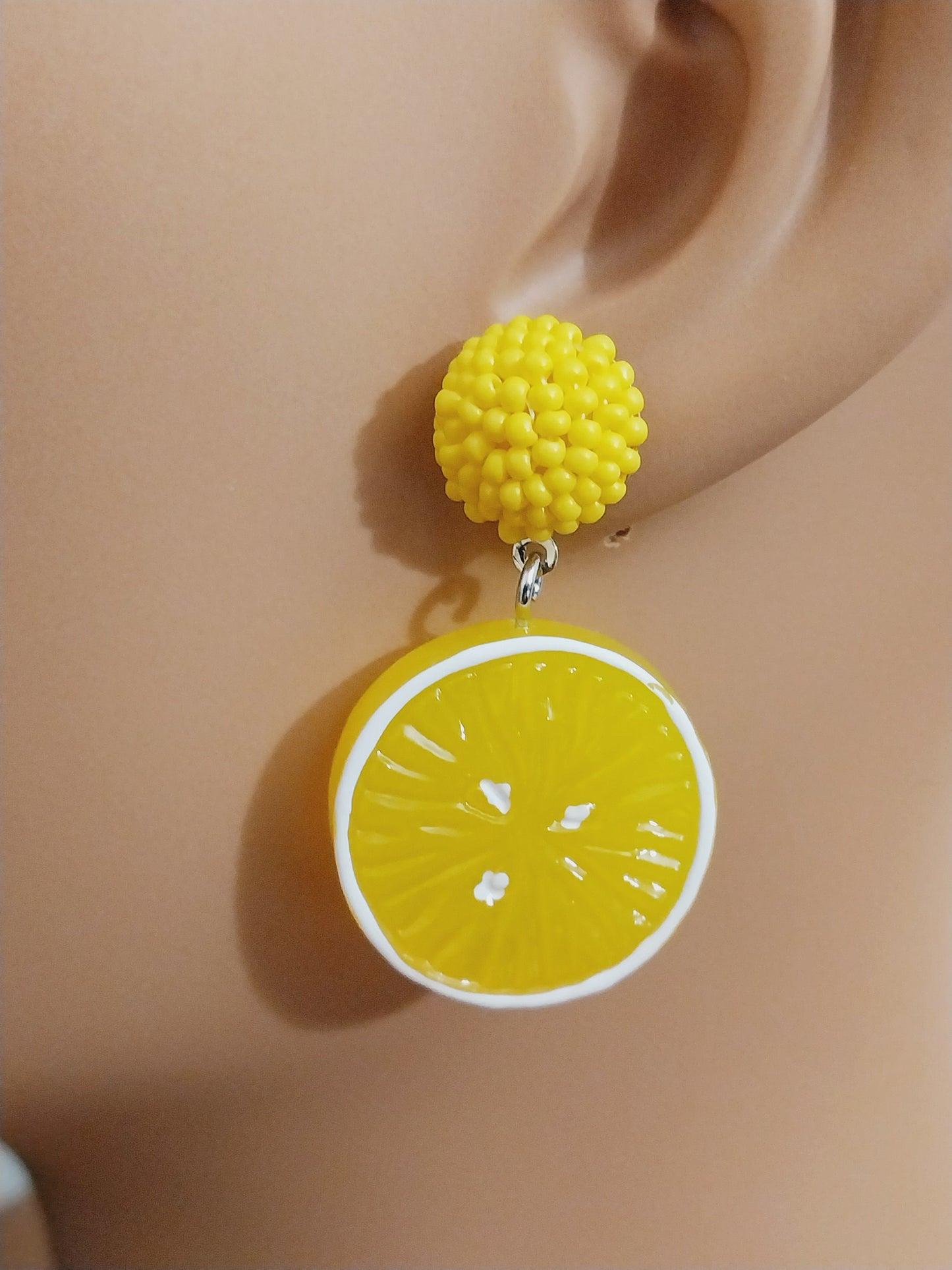 Creative Lemon Earrings Fruit Earrings Cute Fruit Handmade Unique Earrings Lemon Model Earrings New Design Limon Drop Earring Shipping Today