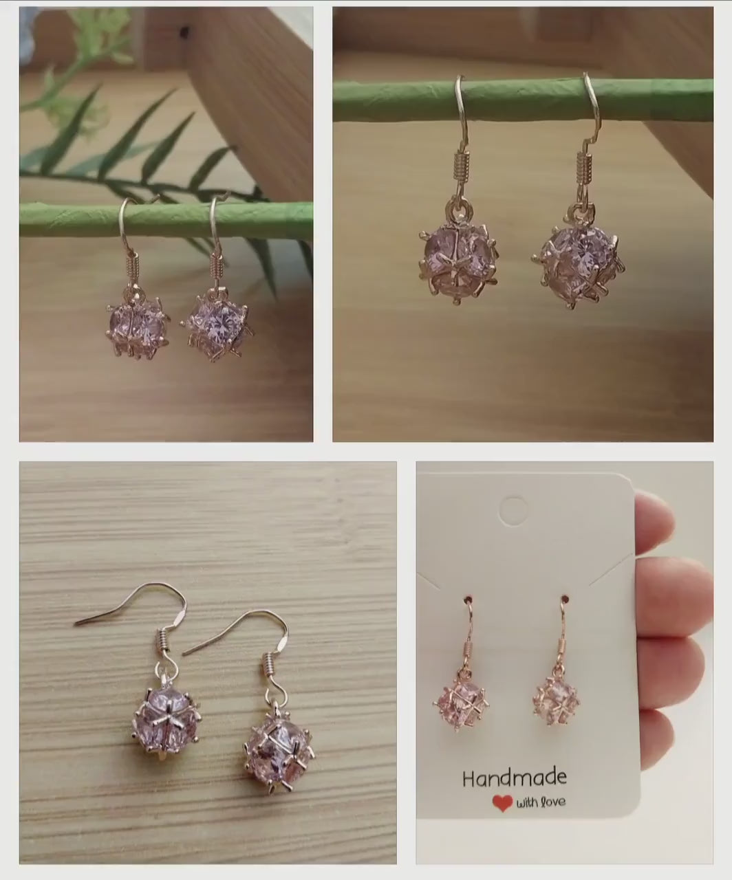 3D Earth Ray Earrings Rose Gold Plated CZ Waterdrop Earrings Sun Ray Earring Shine Drop Earrings Party Banquet Jewelry Flower Earrings