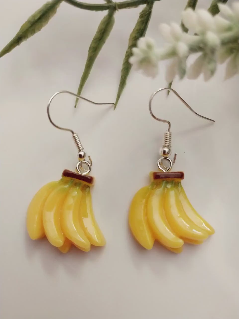 Banana Grapes Earrings Cherry Drop Earrings Unique Design Fashion Earrings Cute Fruit Earrings Gift Earring New Style Handmade