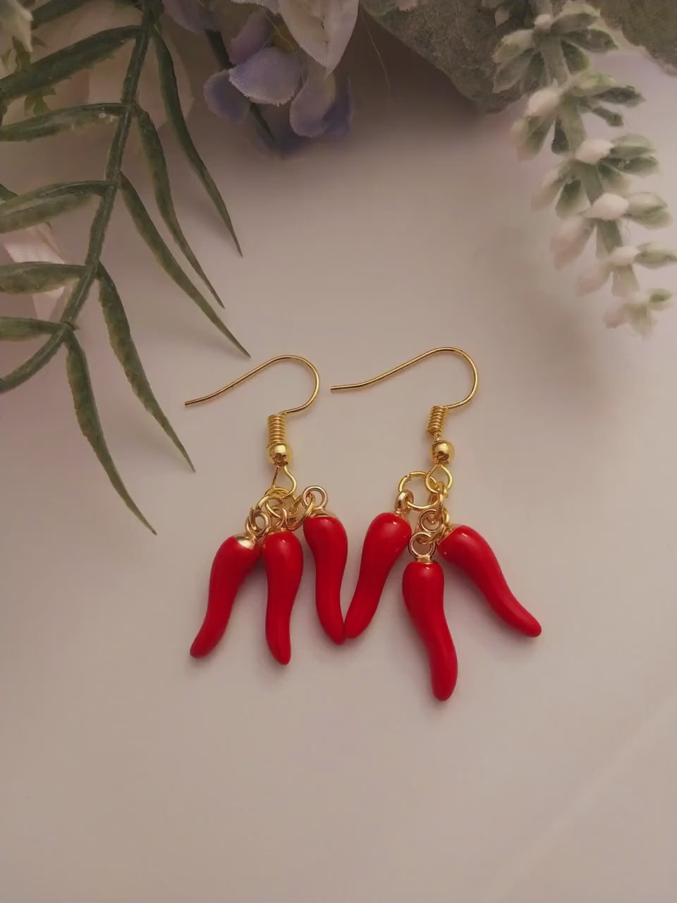 3D Chili Pepper Earrings Red Hot Pepper Earrings Cute Drop Pepper Earrings Spicy Hot Earring Stainless Steel Hook High Quality